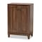 Baxton Studio Nissa Modern and Contemporary Walnut Brown Finished Wood 2-Door Shoe Storage Cabinet 178-11218-Zoro - alternate 1